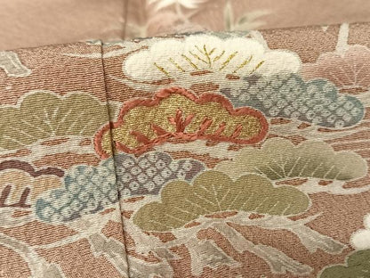 平和屋着物●訪問着　友禅　刺繍　江戸解き文様　金彩　工芸染織宮下　たとう紙付き　正絹　逸品　AAAW4007np