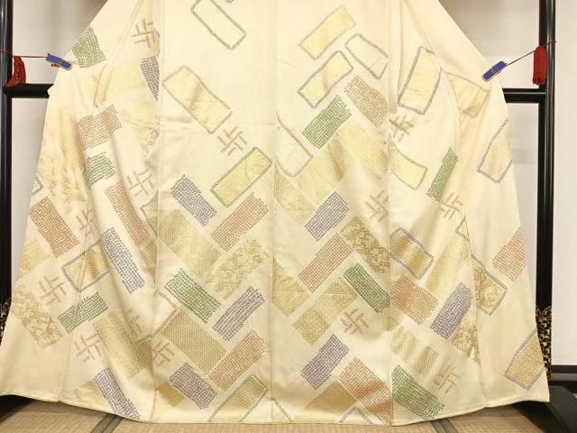 平和屋着物●訪問着 絞り 檜垣文 正絹 逸品 AAAW4013np