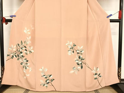 平和屋着物●訪問着　友禅　枝花文　正絹　逸品　AAAW4015np