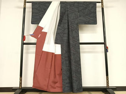 平和屋着物●本場大島紬 蜻蛉 正絹 逸品 AAAW4024np