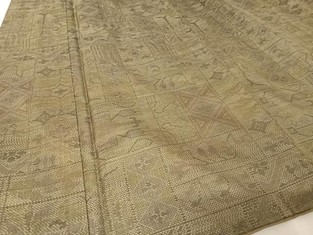 平和屋着物●本場大島紬 幾何学花文 正絹 逸品 AAAW4028np