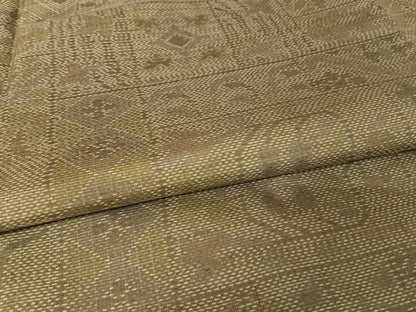 平和屋着物●本場大島紬 幾何学花文 正絹 逸品 AAAW4028np