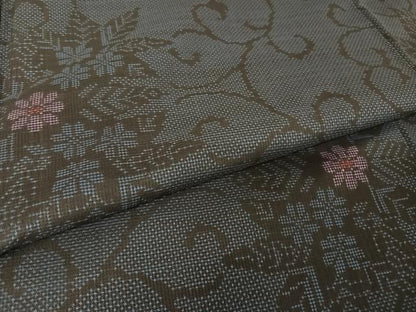 平和屋着物●本場大島紬　一元７マルキ　花間道　正絹　逸品　AAAW4036np
