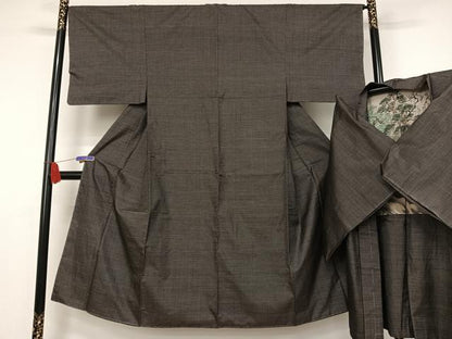 平和屋着物●男性 本場大島紬 アンサンブル 100亀甲 総詰め 正絹 逸品 未使用 AAAW4045np