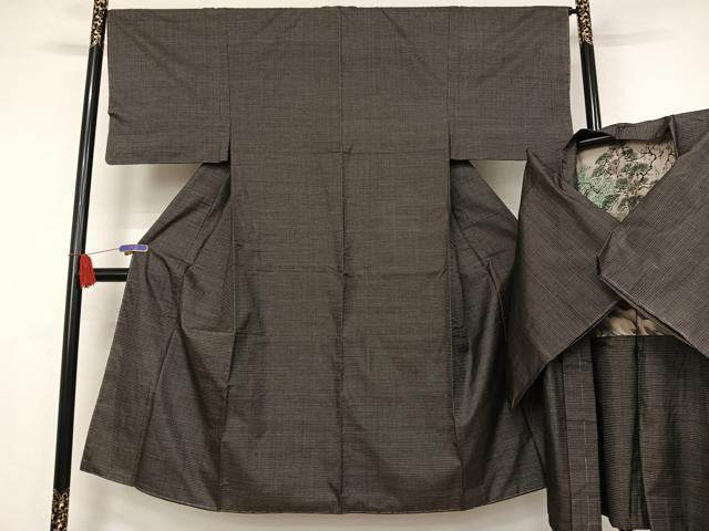 平和屋着物●男性 本場大島紬 アンサンブル 100亀甲 総詰め 正絹 逸品 未使用 AAAW4045np