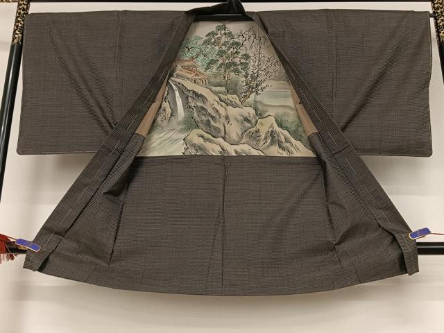 平和屋着物●男性 本場大島紬 アンサンブル 100亀甲 総詰め 正絹 逸品 未使用 AAAW4045np