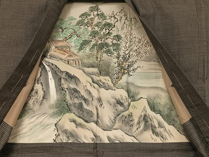 平和屋着物●男性 本場大島紬 アンサンブル 100亀甲 総詰め 正絹 逸品 未使用 AAAW4045np
