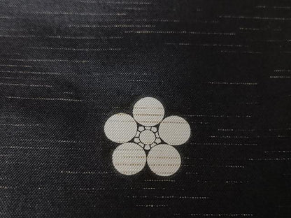 平和屋着物●豪華黒留袖 作家物 紬地 手描き 金彩 金通し地 正絹 逸品 AAAW4054np