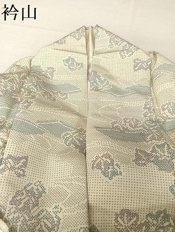 平和屋着物●上質な小紋　紬地　流水花筏　正絹　逸品　AAAW4062np