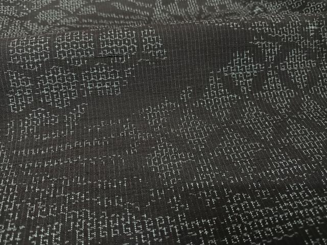 平和屋着物●結城紬　80亀甲　吉祥文　正絹　逸品　AAAW4064np