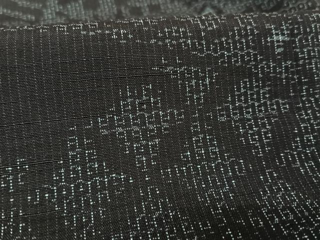 平和屋着物●結城紬　80亀甲　吉祥文　正絹　逸品　AAAW4064np