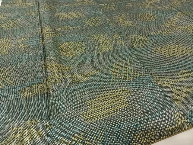 平和屋着物●本場大島紬　一元絣　幾何学文様　正絹　逸品　AAAW4067np