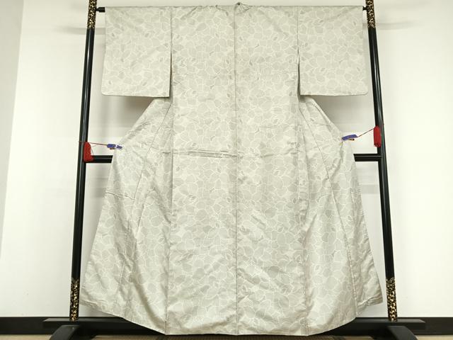 平和屋着物●上質なお召 舞花文 正絹 逸品 AAAW4086np