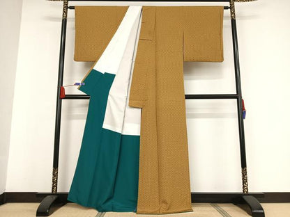 平和屋着物●上質な小紋 花七宝 正絹 逸品 AAAW4095np