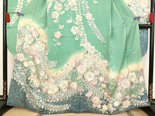 平和屋着物●豪華振袖　辻が花　暈し染め　正絹　逸品　AAAW4098np