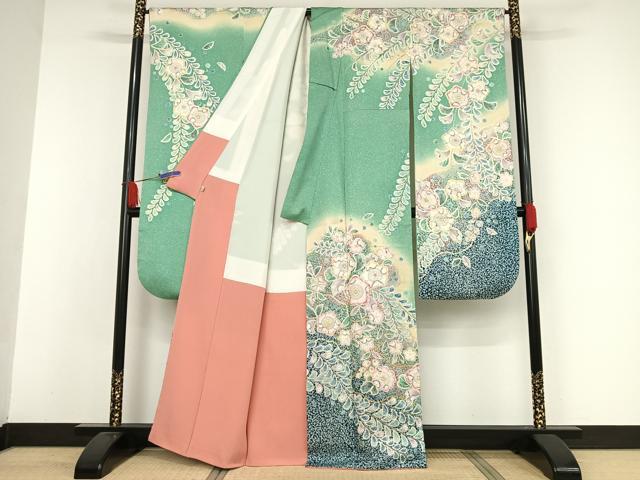 平和屋着物●豪華振袖　辻が花　暈し染め　正絹　逸品　AAAW4098np