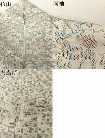 平和屋着物●上質な紬 風景花文 正絹 逸品 AAAW4101np
