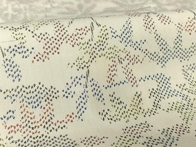 平和屋着物●上質な紬 風景花文 正絹 逸品 AAAW4101np
