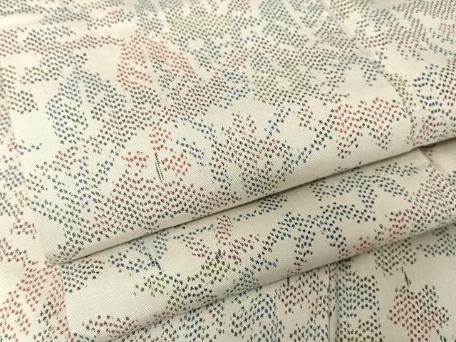 平和屋着物●上質な紬 風景花文 正絹 逸品 AAAW4101np