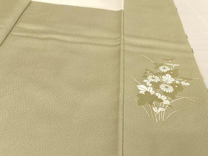 平和屋着物●訪問着 中国三大刺繍 汕頭刺繍 スワトウ刺繍 雪輪枝花文 暈し染め 金彩 正絹 逸品 AAAW4107np