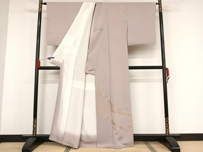 平和屋着物●訪問着 刺繍 藁束 金糸 正絹 逸品 AAAW4112np