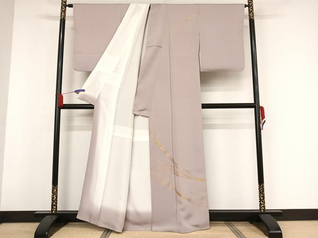 平和屋着物●訪問着 刺繍 藁束 金糸 正絹 逸品 AAAW4112np