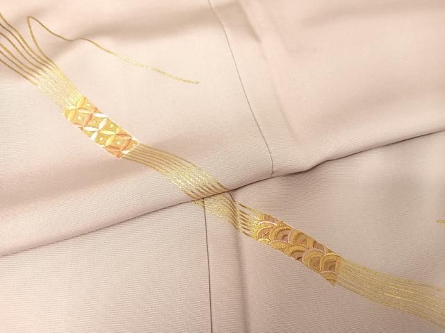 平和屋着物●訪問着 刺繍 藁束 金糸 正絹 逸品 AAAW4112np