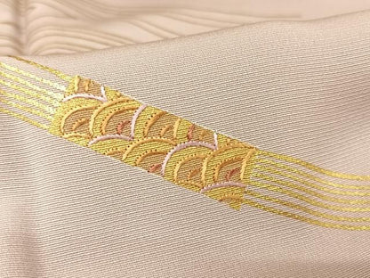 平和屋着物●訪問着 刺繍 藁束 金糸 正絹 逸品 AAAW4112np