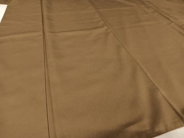 平和屋着物●上質な色無地 樺茶色 正絹 逸品 AAAW4114np