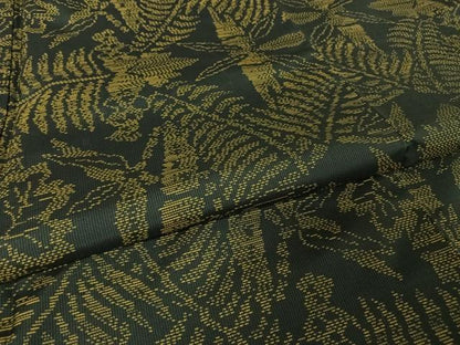 平和屋着物●本場大島紬 草花文 シダ 正絹 逸品 未使用 AAAW4126np