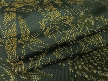 平和屋着物●本場大島紬 草花文 シダ 正絹 逸品 未使用 AAAW4126np