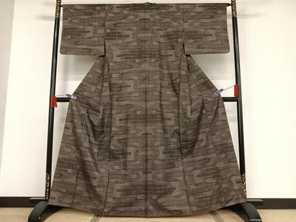 平和屋着物●本場大島紬 7マルキ 霞文 正絹 逸品 未使用 AAAW4146np