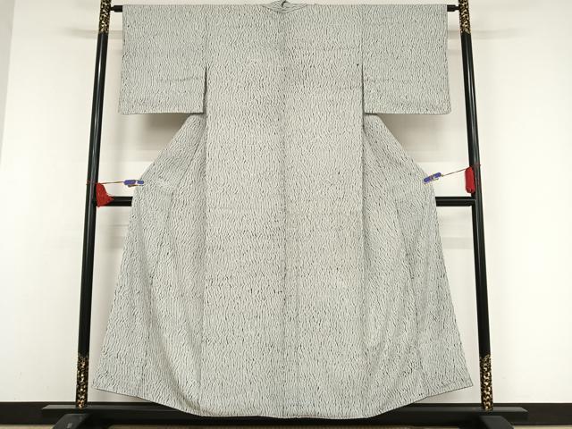 平和屋着物●上質な小紋 杢目絞り 正絹 逸品 未使用 AAAW4147np