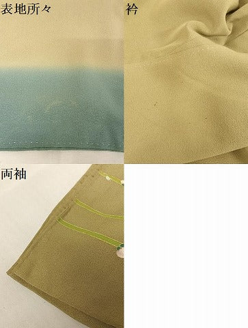 平和屋着物●本加賀友禅作家 魚津誠 訪問着 枝花文 暈し染め 正絹 逸品 AAAW4149np