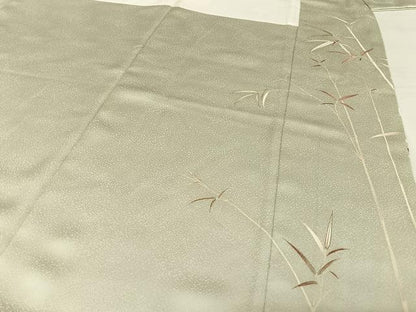 平和屋着物●銀座きしや　訪問着　駒刺繍　雪輪草花文　金糸　金彩　正絹　逸品　AAAW4151np