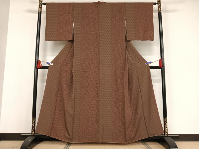平和屋着物●上質な小紋 小花 網目 正絹 逸品 AAAW4161np