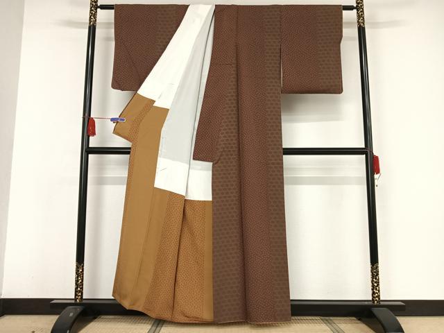 平和屋着物●上質な小紋 小花 網目 正絹 逸品 AAAW4161np