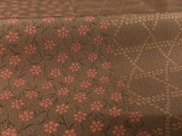 平和屋着物●上質な小紋 小花 網目 正絹 逸品 AAAW4161np