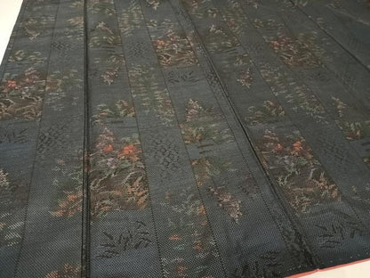 平和屋着物●本場大島紬 9マルキ 色紙花文 正絹 逸品 AAAW4164np