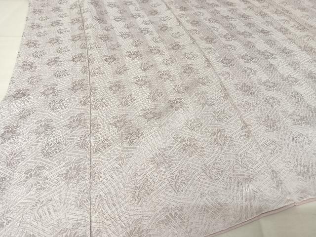 平和屋着物●名門　藤娘きぬたや・杢目絞り　小紋　紫水晶色地　正絹　逸品　AAAW4172np