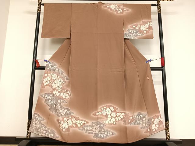 平和屋着物●十日町　名門　滝泰謹製　訪問着　辻が花　絞り　暈し染め　正絹　逸品　AAAW4188np