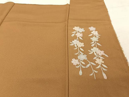 平和屋着物●訪問着 型染め 霞花文 暈し染め 正絹 逸品 AAAW4191np