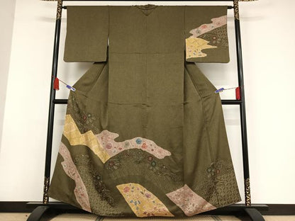 平和屋着物●訪問着 絞り 辻が花 正絹 逸品 AAAW4193np
