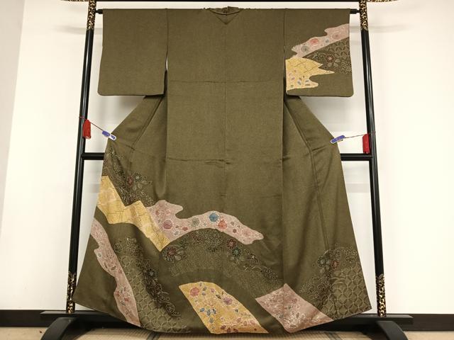 平和屋着物●訪問着 絞り 辻が花 正絹 逸品 AAAW4193np