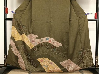 平和屋着物●訪問着 絞り 辻が花 正絹 逸品 AAAW4193np