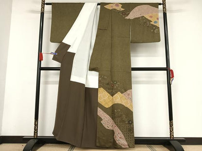 平和屋着物●訪問着 絞り 辻が花 正絹 逸品 AAAW4193np