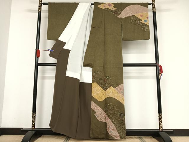 平和屋着物●訪問着 絞り 辻が花 正絹 逸品 AAAW4193np