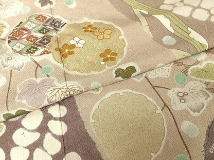 平和屋着物●訪問着 駒刺繍 絞り 辻が花 金彩 鬼しぼ縮緬 正絹 逸品 AAAW4195np