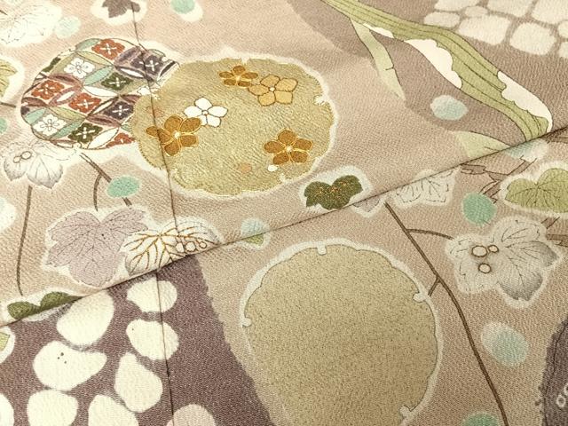 平和屋着物●訪問着 駒刺繍 絞り 辻が花 金彩 鬼しぼ縮緬 正絹 逸品 AAAW4195np