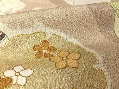 平和屋着物●訪問着 駒刺繍 絞り 辻が花 金彩 鬼しぼ縮緬 正絹 逸品 AAAW4195np